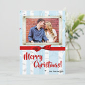 5x7 XMAS-kerstboomgaard winterfotokaart Feestdagenkaart (Staand voorkant)