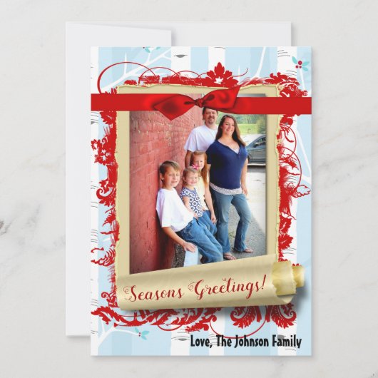 5x7 XMAS-kerstboomgaard winterfotokaart Feestdagenkaart (Voorkant)