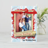 5x7 XMAS-kerstboomgaard winterfotokaart Feestdagenkaart (Staand voorkant)