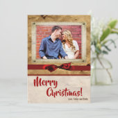 5x7 XMAS-kerstkaart voor  -fotokaart Feestdagenkaart (Staand voorkant)