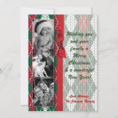 5x7 XMAS-kerstkaart voor Oogly Sweater Green PHOTO Feestdagenkaart (Voorkant)
