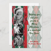 5x7 XMAS-kerstkaart voor Oogly Sweater Green PHOTO Feestdagenkaart (Voorkant / Achterkant)