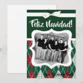 5x7 XMAS-kerstkaart voor Oogly Sweater Green PHOTO Feestdagenkaart (Voorkant / Achterkant)