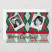 5x7 XMAS-kerstkaart voor Oogly Sweater Green PHOTO Feestdagenkaart (Voorkant / Achterkant)
