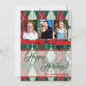 5x7 XMAS-kerstkaart voor Oogly Sweater Green PHOTO Feestdagenkaart (Voorkant)