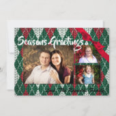 5x7 XMAS-kerstkaart voor Oogly Sweater Green PHOTO Feestdagenkaart (Voorkant)