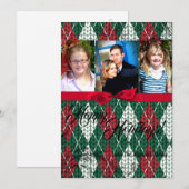 5x7 XMAS-kerstkaart voor Oogly Sweater Green PHOTO Feestdagenkaart (Voorkant / Achterkant)