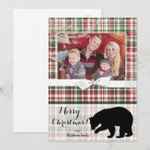 5x7 XMAS Red Kerstmis Pset Beer PHOTO-kaart Feestdagenkaart (Voorkant / Achterkant)