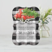 5x7 XMAS Truck Buffalo PLeg Weddenschap Kaart (Staand voorkant)