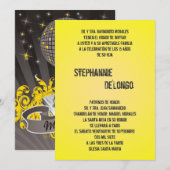 5x7 Yello DJ Spin Platenspeler Quinceanera Uitnodi Kaart (Voorkant / Achterkant)