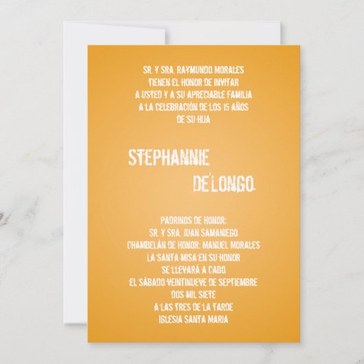 5x7 Yello DJ Spin Platenspeler Quinceanera Uitnodi Kaart (Voorkant)