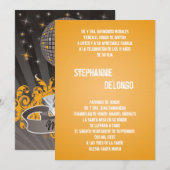 5x7 Yello DJ Spin Platenspeler Quinceanera Uitnodi Kaart (Voorkant / Achterkant)