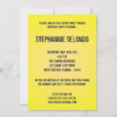 5x7 Yellow DJ Platenspeler 16 Verjaardag Uitnodigi Kaart (Voorkant)