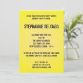 5x7 Yellow DJ Platenspeler 16 Verjaardag Uitnodigi Kaart (Staand voorkant)