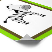 5X7 Zebra Animal Wall Art Poster (Hoek)
