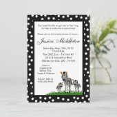 5x7 Zebra Mama TWIN Baby Uitnodiging (Staand voorkant)