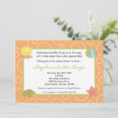 5x7 Zee Life Ocean Fish Baby shower Invitation Kaart (Staand voorkant)