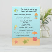 5x7 Zee Life Ocean Fish Birthday Party nodigt uit Kaart (Staand voorkant)