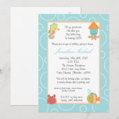 5x7 Zee Life Ocean Fish Birthday Party nodigt uit Kaart (Voorkant / Achterkant)