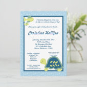 5x7 Zee Turtle Reef Ocean Baby shower Invitation Kaart (Staand voorkant)