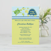 5x7 Zee Turtle Reef Ocean Baby shower Invitation Kaart (Staand voorkant)