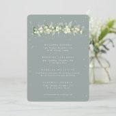 5x7 Zeeschuim-sneeuwbes + Eucalyptus Trouwprogramm (Staand voorkant)