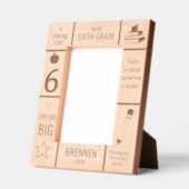 5x7 ZESDE GRAAD Basisschool Foto Aangepast Gegraveerde Lijstjes (Links)