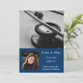 5x7 Ziekenhuisfotografie Afstuderen uitnodigen Kaart (Staand voorkant)