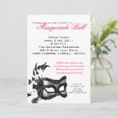 5x7 Zoete 16 Masquerade Ball Birthday Uitnodiging (Staand voorkant)