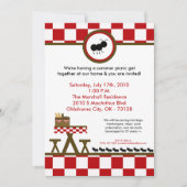 5x7 Zomertijd Picnic Barbecue Uitnodiging (Voorkant)