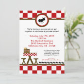 5x7 Zomertijd Picnic Barbecue Uitnodiging (Staand voorkant)