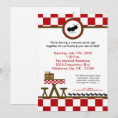 5x7 Zomertijd Picnic Barbecue Uitnodiging (Voorkant / Achterkant)