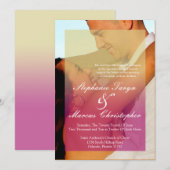 5x7 zonsondergang Vervagen Roze Tan bruiloft uitno Kaart (Voorkant / Achterkant)