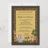 5x7 Zoo Safari Giraffe Monk Baby shower Uitnodigin Kaart (Voorkant)