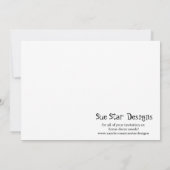 5x7 zwart Baby shower Kaart (Achterkant)