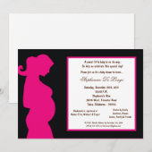 5x7 zwart Baby shower Kaart (Voorkant / Achterkant)