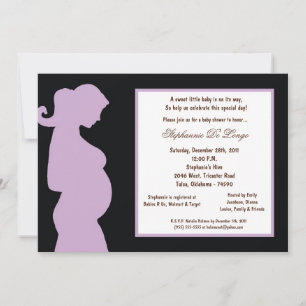 5x7 zwart Baby shower Kaart