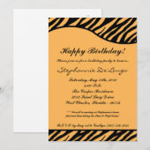 5x7 zwarte tijger afdrukken op feestdag kaart (Voorkant / Achterkant)