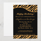 5x7 zwarte tijger afdrukken op feestdag kaart (Voorkant / Achterkant)