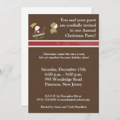 5x7Penguin/Reindeer Kerstgames Uitnodiging (Voorkant / Achterkant)