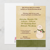 5x7Rustic Snowman met Scarf Uitnodiging (Voorkant / Achterkant)