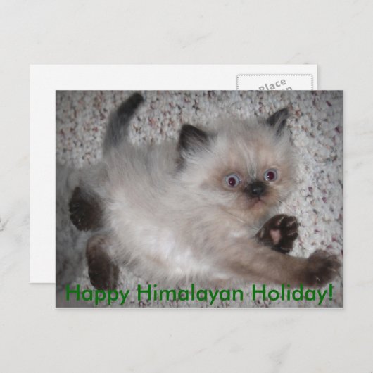 5x7zazzle, Happy Himalayan Holiday! Feestdagenkaart (Voorkant / Achterkant)
