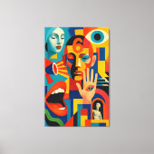 6の意味は片目をつぶれば見えてくる CANVAS AFDRUK (Voorkant)