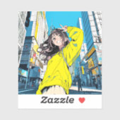 【6万人記念】寿司娘JKシール|Seal GenerativeAI Sticker (Vel)