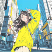 【6万人記念】寿司娘JKシール|Seal GenerativeAI Sticker (Voorkant)