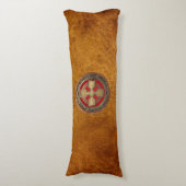 [600] Ancient Celtic Sacred Gold Knot Cross Lichaamskussen (Voorkant Verticaal)
