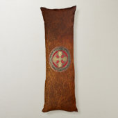 [600] Ancient Celtic Sacred Gold Knot Cross Lichaamskussen (Achterkant (Verticaal))