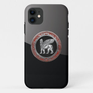 [600] Assyrische scharnieren - Silver Lamassu Case-Mate iPhone Case