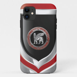 [600] Assyrische scharnieren - Silver Lamassu Case-Mate iPhone Case