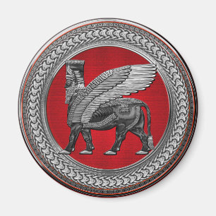 [600] Assyrische scharnieren: zilver en zwarte Lam Magneet